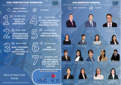 2022 ARBITRATION WEBINARS “PRACTICE GUIDANCES WITH NEW FACES”