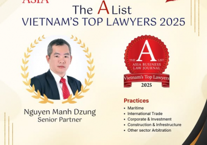 LUẬT SƯ CỦA DZUNGSRT & ASSOCIATES ĐƯỢC VINH DANH TRONG “TOP 100 LUẬT SƯ HÀNG ĐẦU VIỆT NAM” NĂM 2025 DO ASIA BUSINESS LAW JOURNAL BÌNH CHỌN